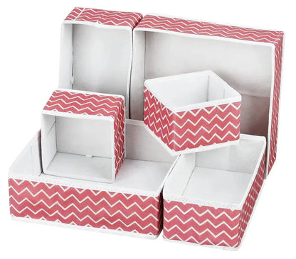 Drawer Organizer Set Pack of 6 Pink Multi Collection Online