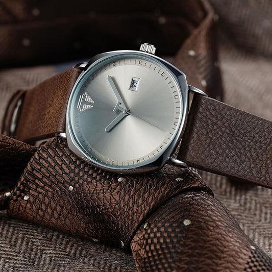 Classic Brown Strap Analog Watch Trends Goods