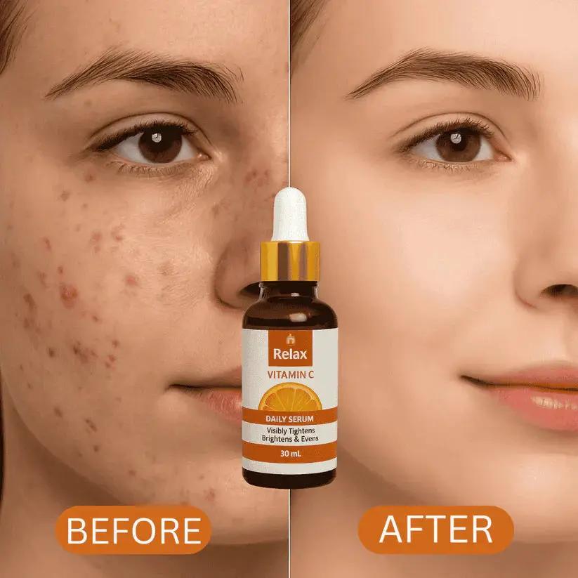 Relax UK Vitamin C Face Serum 30ml glow & balancing Skin Tone, Reducing Skin aging Reviews ⭐⭐⭐⭐⭐(FREE HOME DELIVERY) Multi Collection Online
